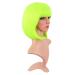 MapofBeauty 12 Inch Neon Yellow Short Straight Bob Wig - Natural Female Hair - Buy Online on SooperMarket.com