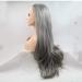SHIYID Smoky Gray Long Straight Lace Front Wig | Heat Resistant Synthetic Hair for Women - Soft & Stylish - Buy Online on SooperMarket.com