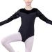 Girls Kids Long Sleeve Velvet Ballet Dance Leotard | Dancewear 5-6 Years Black - Buy Online on SooperMarket.com