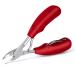 URAQT Toenail Clippers Precision Nail Clippers Toenail Cutter for Thick Nails Heavy Duty Stainless Steel Cuticle Scissors Nail Nippers Ingrown Thick Toenails Scissor with Protective Cover Red