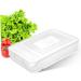 OSALADI 1pc box Capacity Multifunctional Holder Kitchen White Egg Plastic Refrigerator Tray Stackable Home White 31.5x22cm - Buy Online on SooperMarket.com