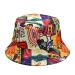 Quanhaigou Bucket Hat for Men Women Packable Reversible Printed Sun Hats Fisherman Outdoor Summer Travel Hiking Beach Caps Colorful Graffiti