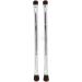 Eyeshadow Brush Silver Professional Soft Hair Eyelid Brush Double Ended Ergonomic for Makeup Artist for Home - Buy Online on SooperMarket.com