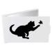 Azeeda 'Cat Chasing Butterfly' Compact/Travel/Pocket Makeup Mirror (CM00008278)