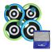 WIn SPORTS Trampoline Paddles Disc,Indoor Outdoor Game for 4 Players,Camping Game for Kids, Adults,Couples, Friends,Family, Includes 4 Rackets, 3 Rubber Koosh Balls,1 Storage Bag