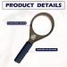20 x & 10 x Handheld Magnifier Glass with Protective Sleeve Small Reading Magnifying Glass with Non Slip Handle Portable Hand Held for Seniors Students Exploring (65mm Blue & Brown) - Buy Online on SooperMarket.com