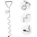 Angoily 3-Piece Dog Coupling Ground Anchor - Chrome Plated Metal Pet Tie Set (42x8.5x4cm) - Durable Silver Pet Accessories - Buy Online on SooperMarket.com