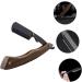 Didiseaon Wooden Razor Manual Shaver - Portable Clip-on Stainless Steel Eyebrow Trimmer | Old Fashioned Foldable Tool Holder for Precision Grooming - Buy Online on SooperMarket.com