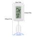YESAVAY Reptiles Thermometer Hygrometer | Digital Temp & Humidity Meter for Bearded Dragon Tanks - Suction Cup | Mini Black - Buy Online on SooperMarket.com