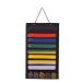 LYFFXYH Martial Arts Belts Organizer Storage - Hanging Medal Display Rack Holder for 8 Belts, Martial Art/Karate Belt Display, Dust-Proof Black