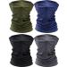 4 Pieces Neck Gaiter Face Scarf Mask Dust Sun Protection Thin Breathable Neck Gaiter Windproof()