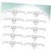 Baluue 10pcs Set Eyebrow Stencil Microblading Eyebrow Ruler Brow Ruler Sticker Eyebrow Template White - Buy Online on SooperMarket.com