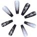 Lckiioy Black Gradient Applique Diamond False Nails Detachable Press on Nails Glitter Diamond Nails Nail Art - Buy Online on SooperMarket.com