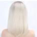 SHIYID Blonde Short Wig for Women | Synthetic Lace Front Wig with Light Brown Roots | Heat Resistant Fiber - Buy Online on SooperMarket.com