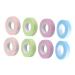 minkissy 12 Rolls Lash Tape Ktape Beauty Eyelash Tape Makeup Tape Lash Extension Tape Fabric Lash Tape Eyelash Extension Supplies Circle Hair Pin Abs with Line Japanese-Style