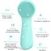 Silicone Electric Facial Cleansing Brush | Waterproof Heated Sonic | 4 Modes for Deep Cleaning & Exfoliating | Blackhead Removal | Mother's Day Gift | Green - Medium - Buy Online on SooperMarket.com