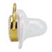 Buy Golden Silicone Baby Pacifier with Rhinestone Nipple - Perfect for Bathing | International Shipping - Buy Online on SooperMarket.com