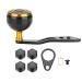 Knob Power Handle Grip Fishing Reel Handle CNC Knob with Fittings Spare Parts Accessories 38mm Black Gold Lei Qiang Single Swing