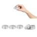 Aluminium Empty Containers 4 Pcs Round Travel Cream Jars 10 ml Empty Aluminium Tins with Lids Little Tin Pots Cosmetic Pots for Lip Balm Lotion Cream Masks Mini Candles Cosmetics (Silver)