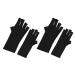 Fingerless UV Protection Manicure Gloves 2 Pairs UV Gloves Excellent Elasticity Art UV Blocking Gloves for Nail Gel Dryer Professional Fingerless Gloves for Protecting Hands from UV Nail Lamp Black - Buy Online on SooperMarket.com