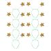 Lurrose 8pcs Head Boppers Martian Headband Alien Antenna Headband Star Headband Novelty Headbands ( Yellow )
