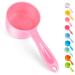Food Scoop Dog Cat Food Scoop Ice Scoop Flour scoop Candy scoops Dry Measuring Cup Plastic Scoop for Canisters and Freezer 1 Cup and 1/2 Cup Food Grade Melamine Light Pink cup