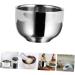Angoily 2 STK Stainless Steel Impact Bowl for Hairdressers | Durable Double-Layer Shaving Cup & Mixing Container | Metal Stirring Bowls for Beard Care | 7.3x5cm - Buy Online on SooperMarket.com