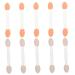 BELLIFFY 100pcs Double Ended Eyeshadow Brush Cosmetic Tool Latex Sponge Sponge Brush Makeup Tool Dual-side Eyeshadow Stick Cosmetic Applicator Eye Makeup Applicator 6.5x1.3cm White