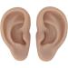 Silicone Ear Model Reusable Practice Experience Artificial Ear Model Easy to Wear for Ear Piercing (Dark Skin Color) - Buy Online on SooperMarket.com