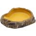 Medium Resin Rock Water Bowl for Reptiles | Terrarium Tank Food Bowl for Lizards, Snakes, Frogs, and More - Buy Online on SooperMarket.com