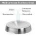 CatGuru Whisker Stress-Free Cat Food Bowl - Non-Slip Shallow Stainless Steel Dish - Buy Online on SooperMarket.com