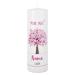 Striefchen Baptism Candle 250/80 mm with Tree of Life and imprint of name and date as well as baptismal saying White - Pink