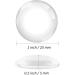 30PCS 1 Inch Clear Glass Cabochons for Crafts, Jewelry Making - Non-Calibrated Round Gems for Pendants, Rings, Necklaces - 25mm Dome Tile Clear Glass Pebbles - Buy Online on SooperMarket.com