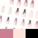 24pcs Long Coffin Shaped Ballet Fake Nails with Rhinestone Butterfly Pattern Design French Fake Nails for Women and Girls Nail Tips 19 - Buy Online on SooperMarket.com