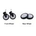 Buggy Wheel Pair - 360-Degree Flexible Stroller Accessories for Yoyo & Vovo - Robust Rubber Front & Back Wheels - Buy Online on SooperMarket.com