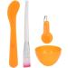 DIY Face Mask Mixing Bowl Kit Mask Brush Set Silicone with Face Mask Brush Brush Face Care Bowl Measurement Spoon Kit (Orange) - Buy Online on SooperMarket.com