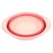 PLAFOPE 1pc Folding Washbasin Foldable Basin Foldable Washbasin Wash Basin Bathroom Basin Washing Basin Cleaning Basin for Home Bathroom Supply Portable Washbasin Dormitory Supply 32X32X12CM Pink