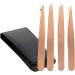 4-Piece Eyebrow Tweezers Set - Pointed & Angled Tweezers with Stylish Leather Look Case - Gold | International Shipping Available - Buy Online on SooperMarket.com