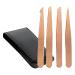 Wresetly 4-Piece Eyebrow Tweezers Set - Pointed & Angled Tweezers with Leather Case - Gold | Perfect for Precision Grooming | International Shipping Available - Buy Online on SooperMarket.com