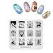 Alexnailart Nail Art Stamping Plate Template Christmas theme Winter Elk Christmas moose Christmas tree Pattern DIY Nail Art Image Stamp Stamping Plates Manicure Print Tool CH009