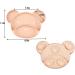 PandaEar Silicone Suction Plate Toddler Set | BPA-Free Divided Baby Food Plate with Spoon and Fork | Dishwasher & Microwave Safe | Bear Shape (Pink) - Buy Online on SooperMarket.com