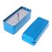 Klova Dental Bur Box 72-hole-aluminum-autoclave sterilizer housing Bohrer Dental Desinfection Endo Files Holder Box for mouth care tools blue