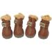 WINSOON Dog Australia Boots Size 5 Light Brown - 4-pcs Set Winter Pet Antiskid Shoes for Skidproof Paw Protection - Buy Online on SooperMarket.com