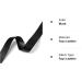 4-Yards 15mm Black Fold Over Faux Leather Trim TR-12190 - Polyurethane, 5/8 Inch - Buy Online on SooperMarket.com