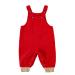 Volunboy Unisex Baby Cotton Dungarees Toddler Corduroy Striped Adjustable Overalls 6-9 Months Red