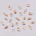 Golden Shadow Glass Nail Rhinestones & Loose Round Beads Set - 100pcs Flatback Rhinestones + 720pcs Diamond Mix Size Beads - Nail Art Supply - Buy Online on SooperMarket.com