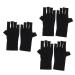 FOMIYES 3 Pairs Nail Gloves Gel Manicure Gloves Nail Sun Protector Gloves Gloves Fingerless Driving Gloves Gloves for Gel Manicure Miss Polyester Skin Care Fingers