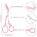 Jkapagzy Women's Eyebrow Trimming Scissors & Comb - Professional Brow Accessories for Perfect Eyebrows - Rose Color - Buy Online on SooperMarket.com