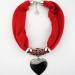 GUMEI Ethnic Style Heart Pendant Necklace with Nature Stone & Leopard Pattern Scarf - Buy Online on SooperMarket.com