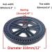 Wheelchair Front Wheel 12 1/2X2 1/4 (62-203) Wheelchair Front Wheel Replacement Wheel Electric Wheelchair Accessories Rubber Solid Drive Wheel 12" Honeycomb Fronter/(1 Count) - Buy Online on SooperMarket.com